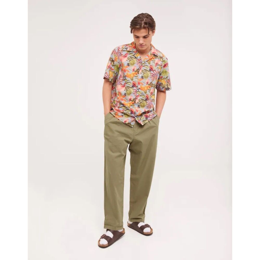 Dr. Denim Men's Khaki Pants Aston Outdoors Active Size L Elastic Waist